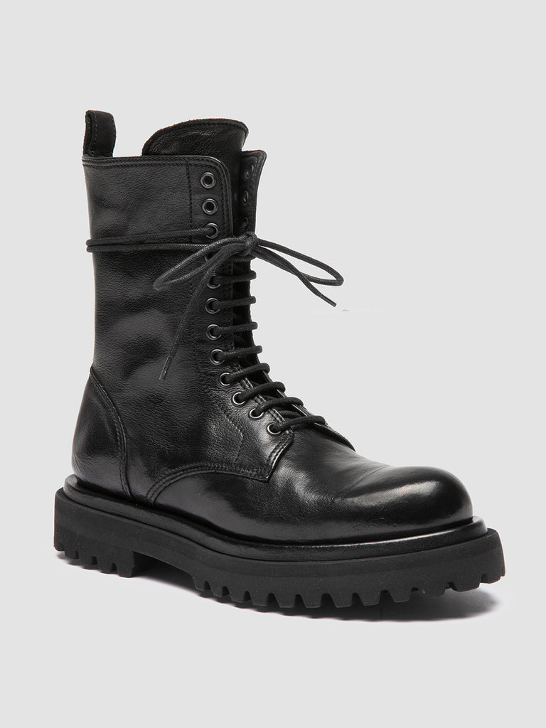WISAL DD 106 - Black Leather Zip Boots