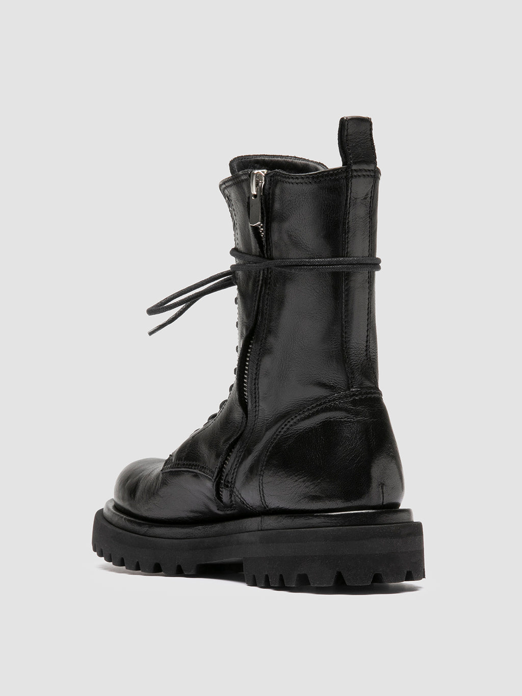 WISAL DD 106 - Black Leather Zip Boots - image 4,side view
