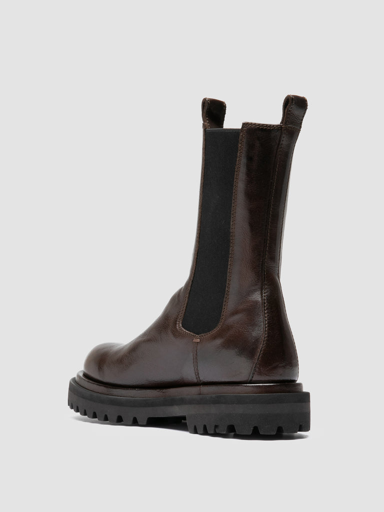 WISAL DD 107 - Brown Leather Chelsea Boots