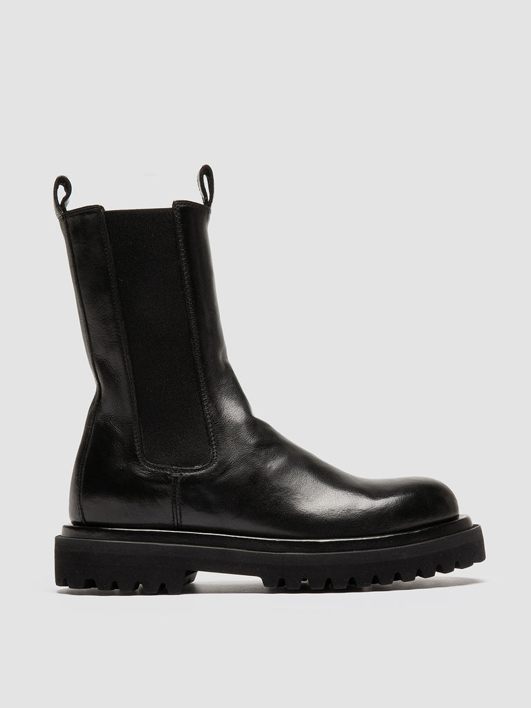 WISAL DD 107 - Black Leather Chelsea Boots