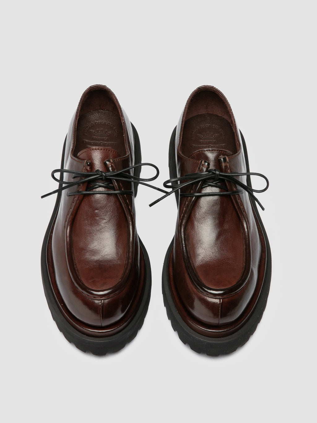 WISAL DD 125 - Braune Derby-Schuhe aus Leder - image 2,side view
