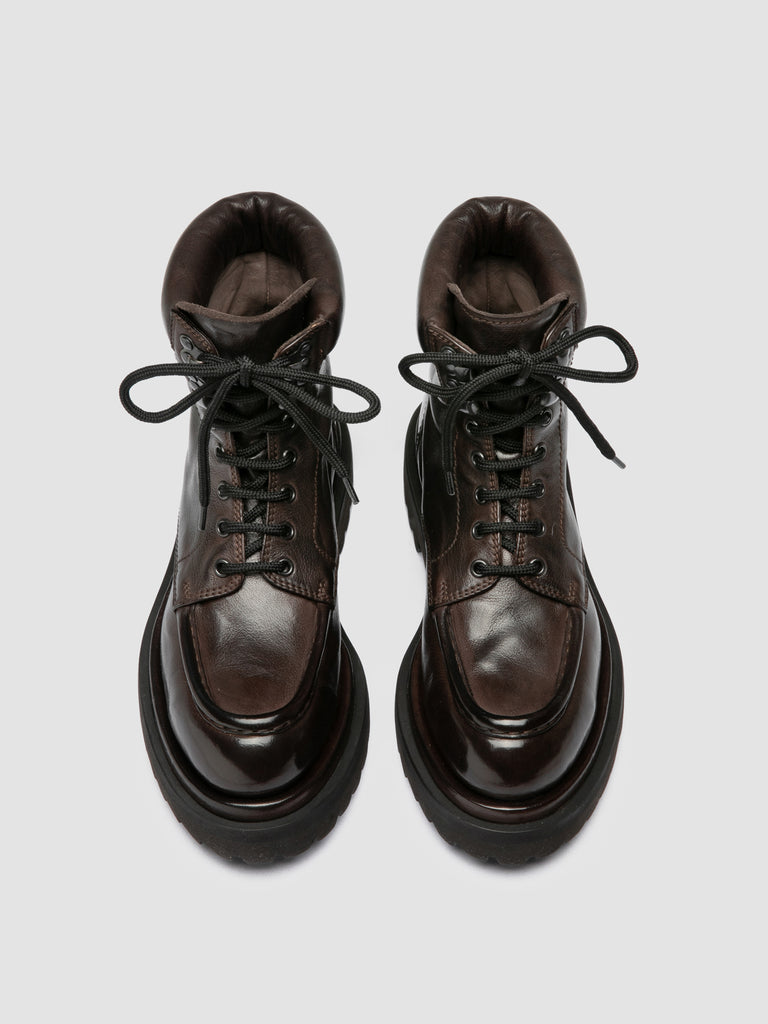 WISAL DD 126 - Brown Leather Lace Up Boots