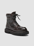 WISAL DD 126 - Brown Leather Lace Up Boots - thumb image 3,side view