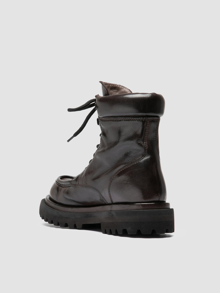 WISAL DD 126 - Brown Leather Lace Up Boots