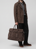 BOSTONIAN 001 - Brown Suede Weekender - thumb image 2,side view