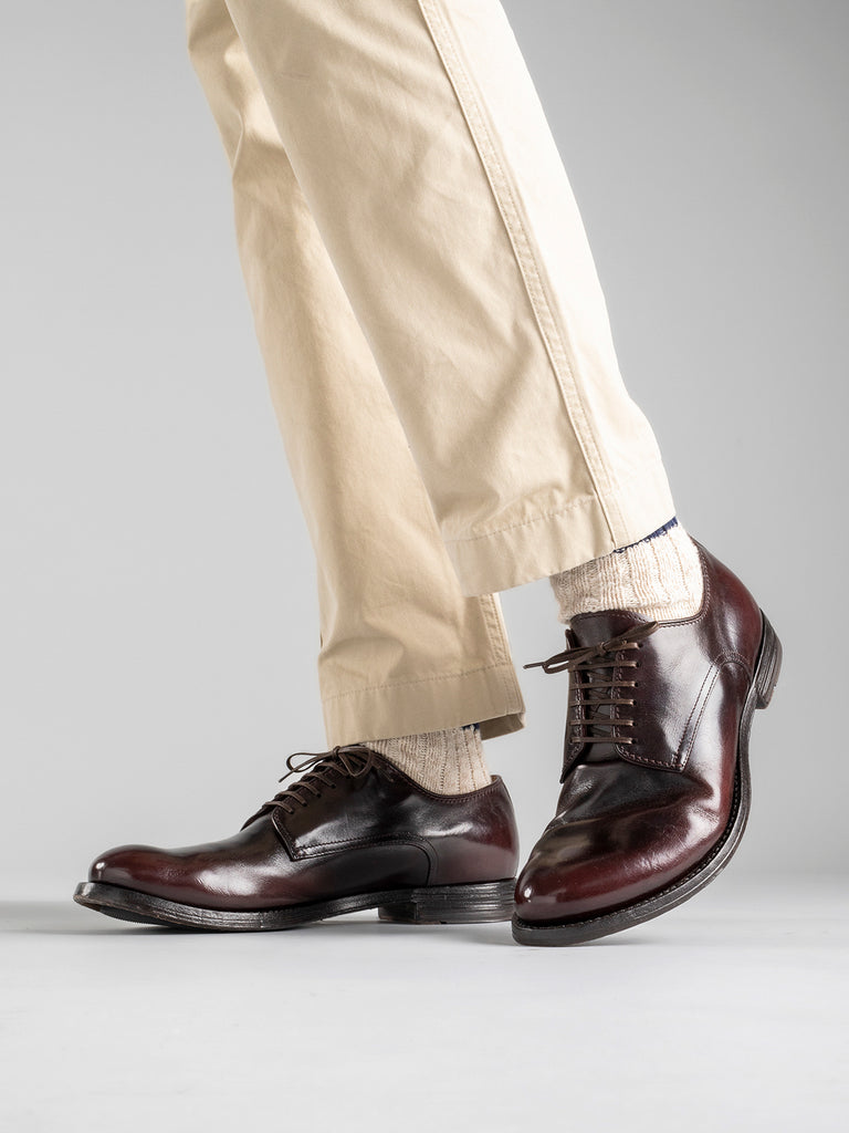 ANATOMIA 012 - Burgundy Leather Derby Shoes