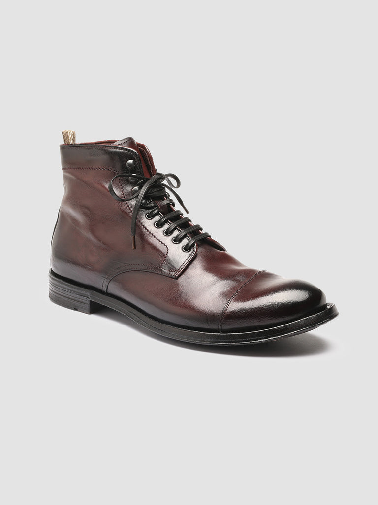ANATOMIA 016 - Burgundy Leather Ankle Boots Men Officine Creative - 3