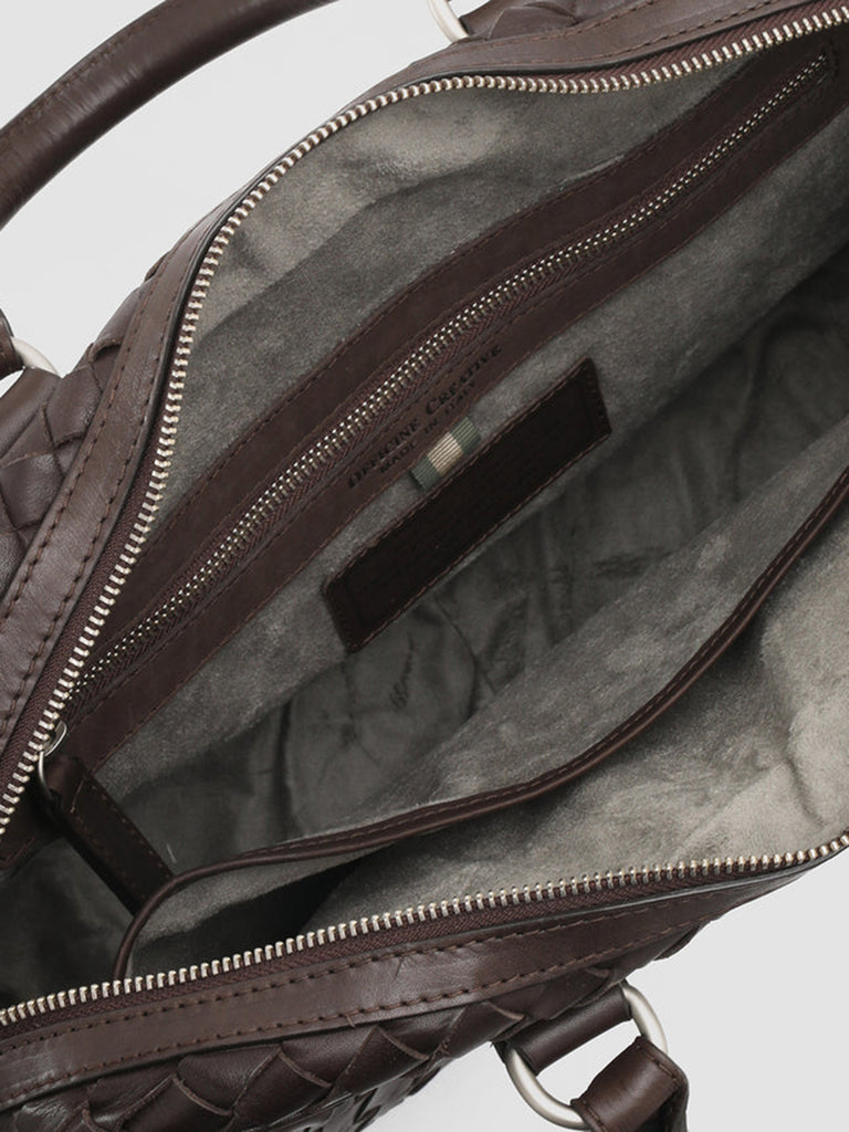 ARMOR 011 - Brown Woven Leather Bag
