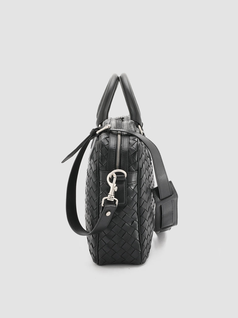 ARMOR 011 - Black Woven Leather Bag  Officine Creative - 3