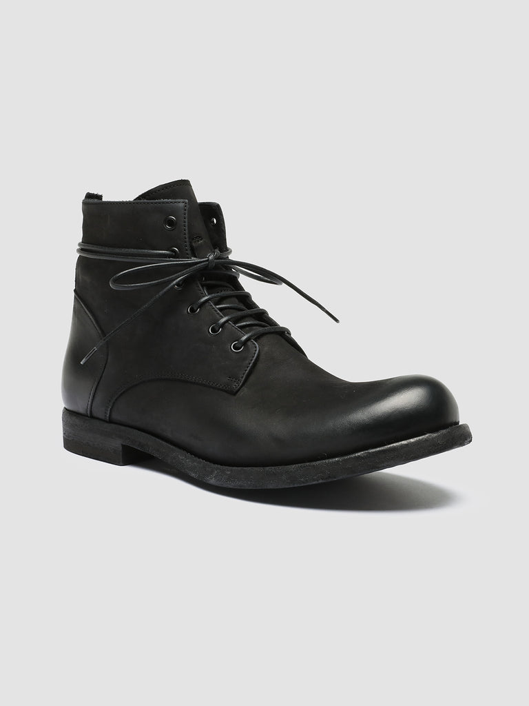 BUBBLE 003 - Black Leather Lace-up Boots Men Officine Creative - 3