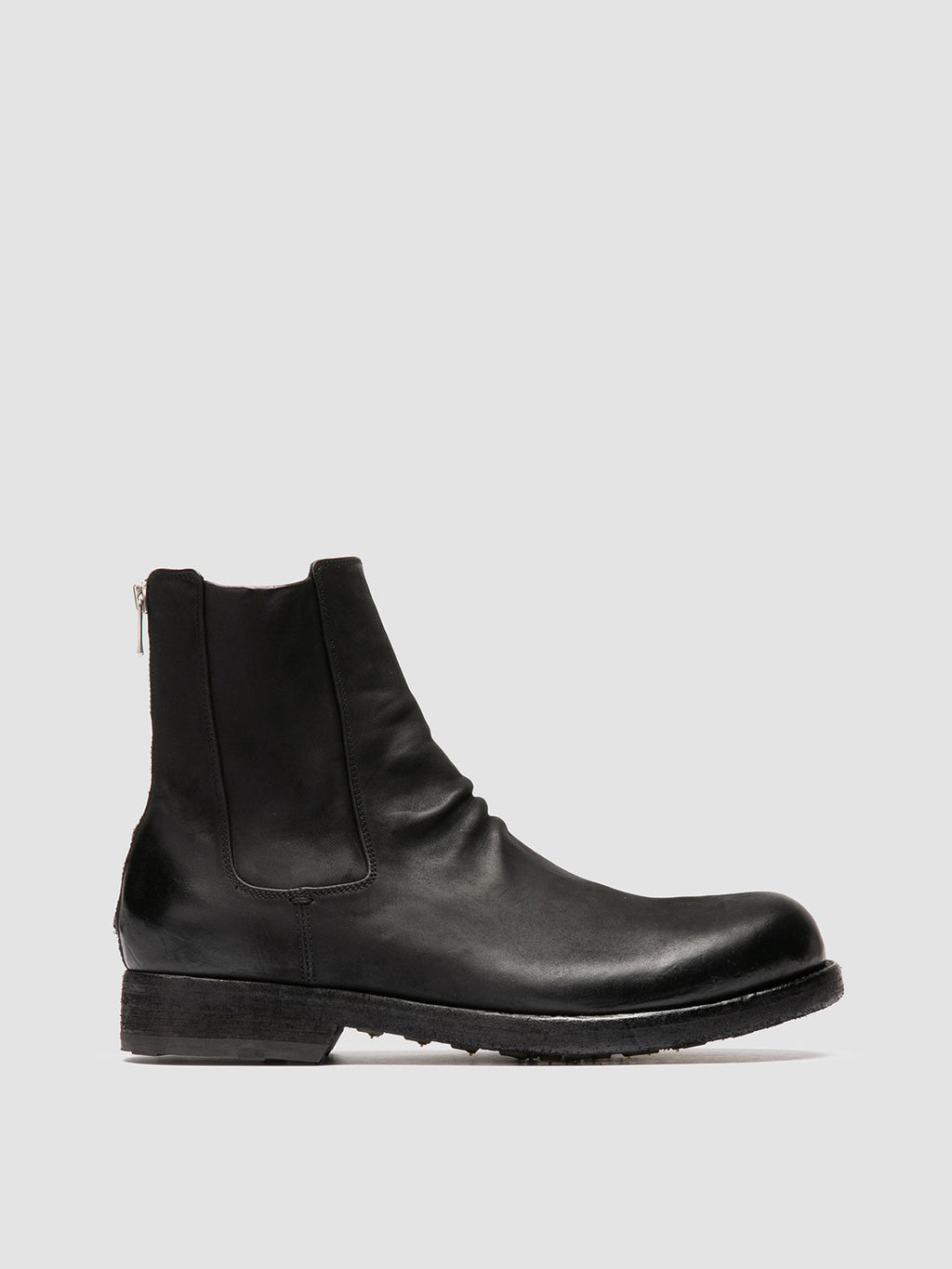 BULLA DD 104 - Black Leather Zipped Boots Men Officine Creative - 1