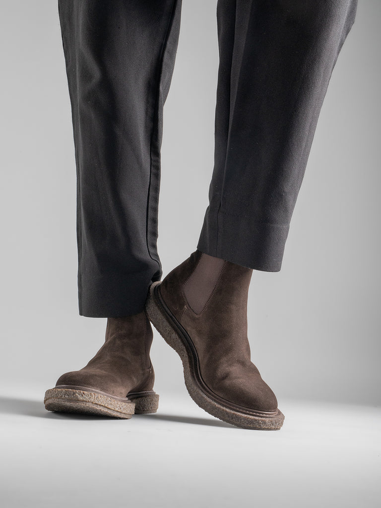 BULLET 002 - Brown Suede Chelsea Boots