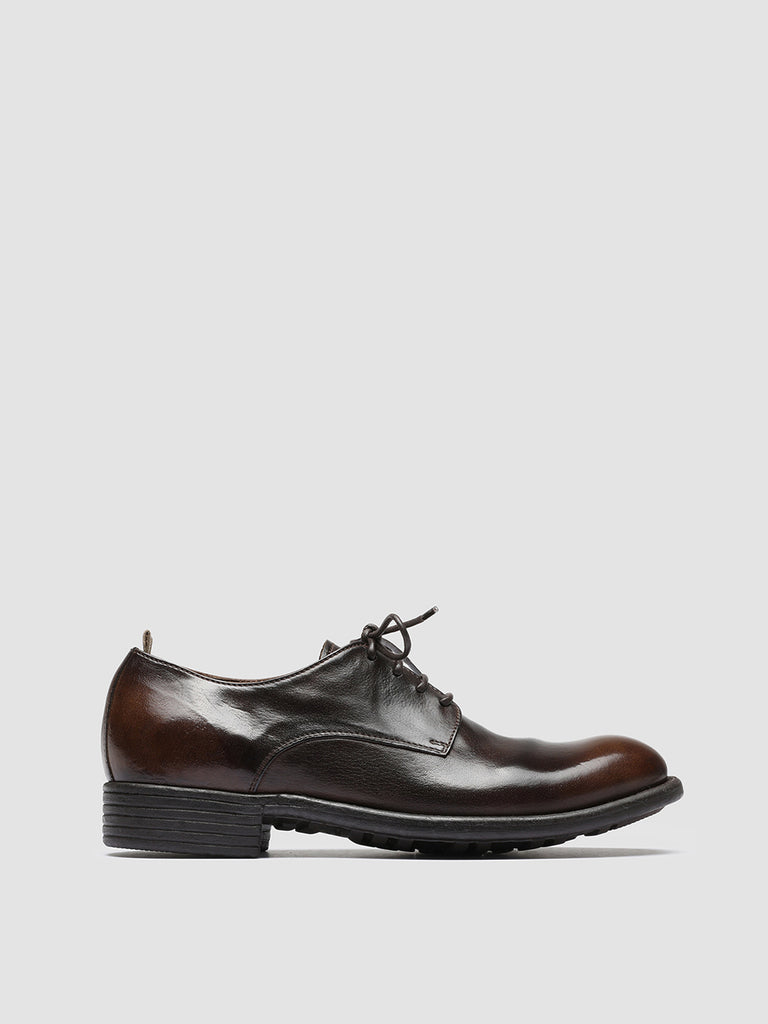 CALIXTE 001 - Brown Leather Derby Shoes