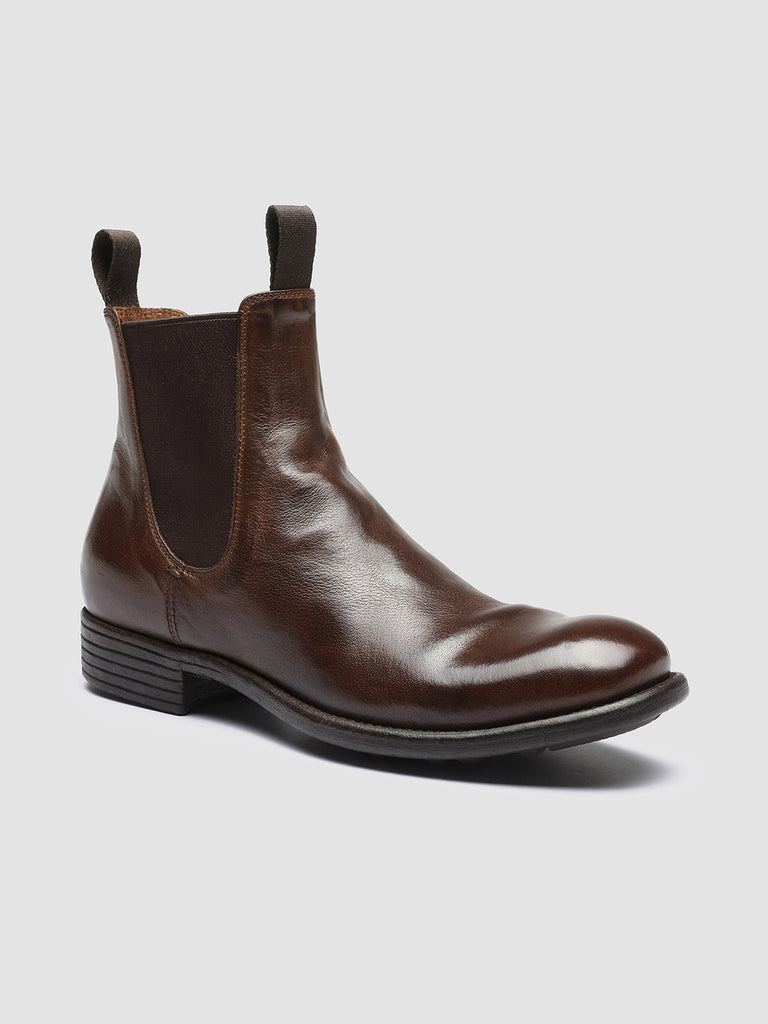 Women's brown leather boots CALIXTE 004 – Officine Creative EU