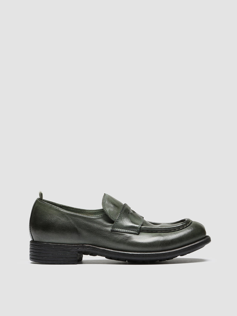 CALIXTE 020 - Green Leather loafers
