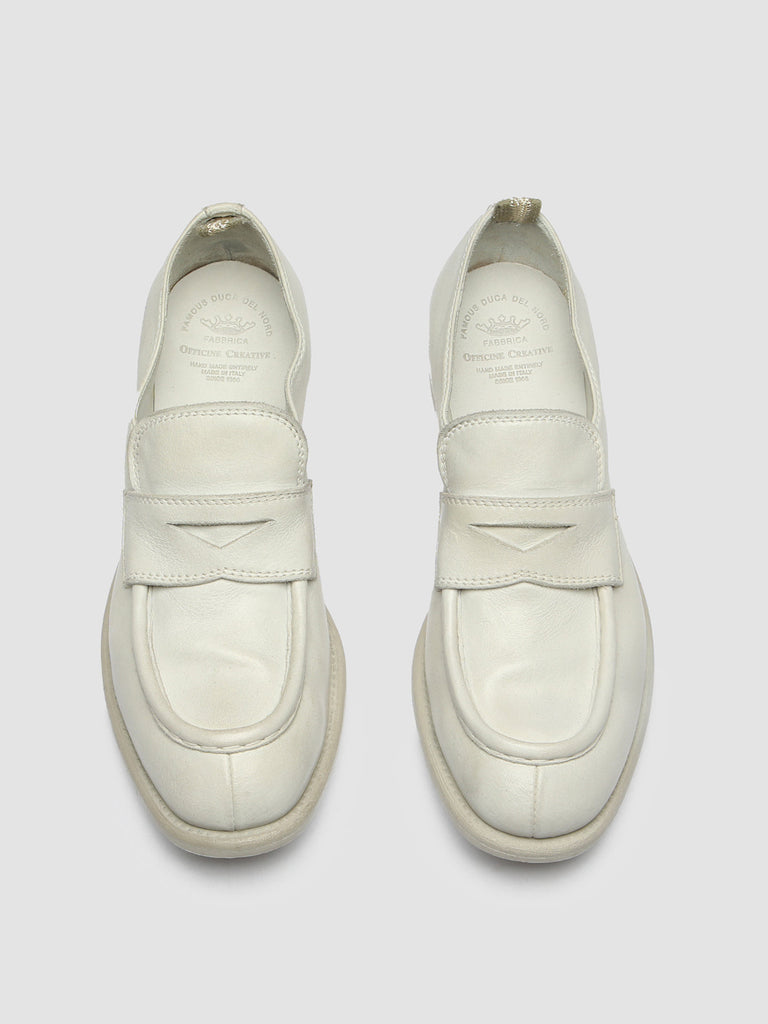 CALIXTE 020 - White Leather Mocs Loafers