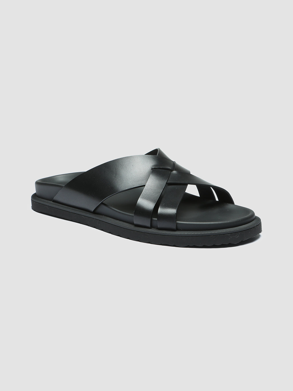 CHARRAT 003 - Black Leather Sandals Men Officine Creative - 1