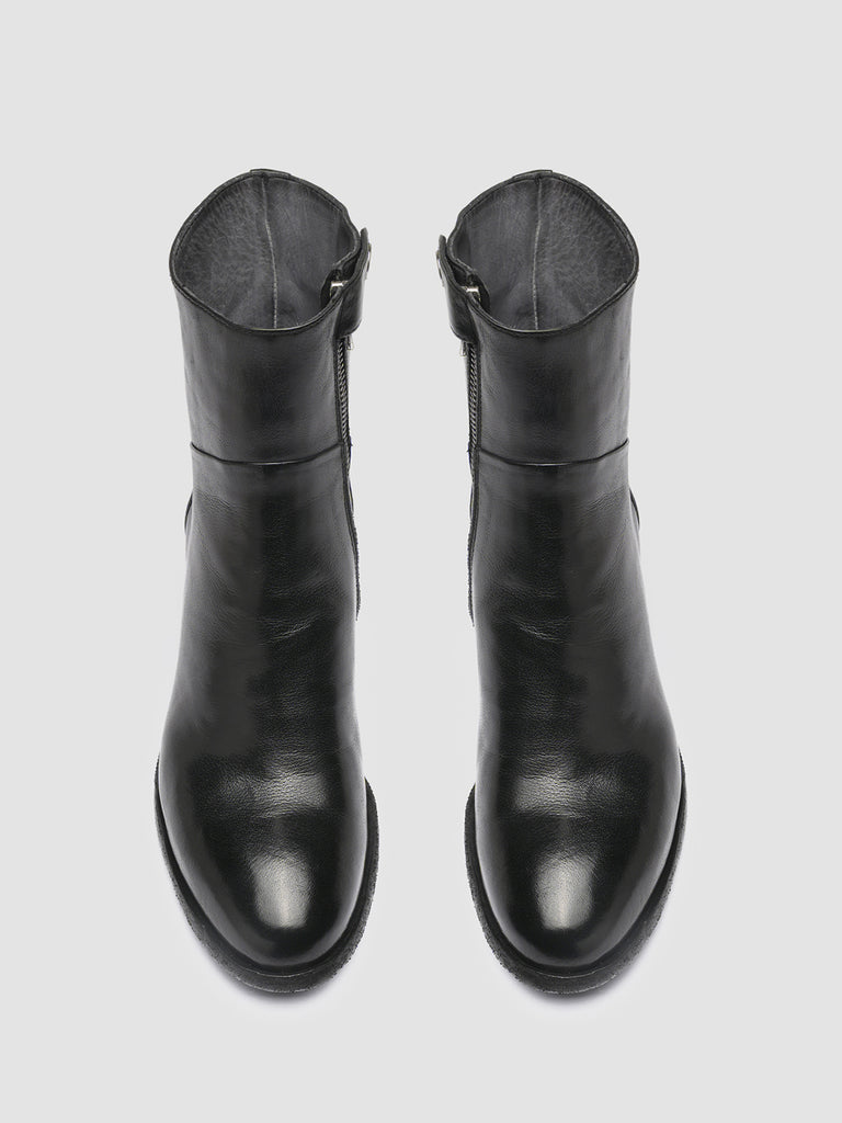DENNER 107 - Black Leather Ankle Boots