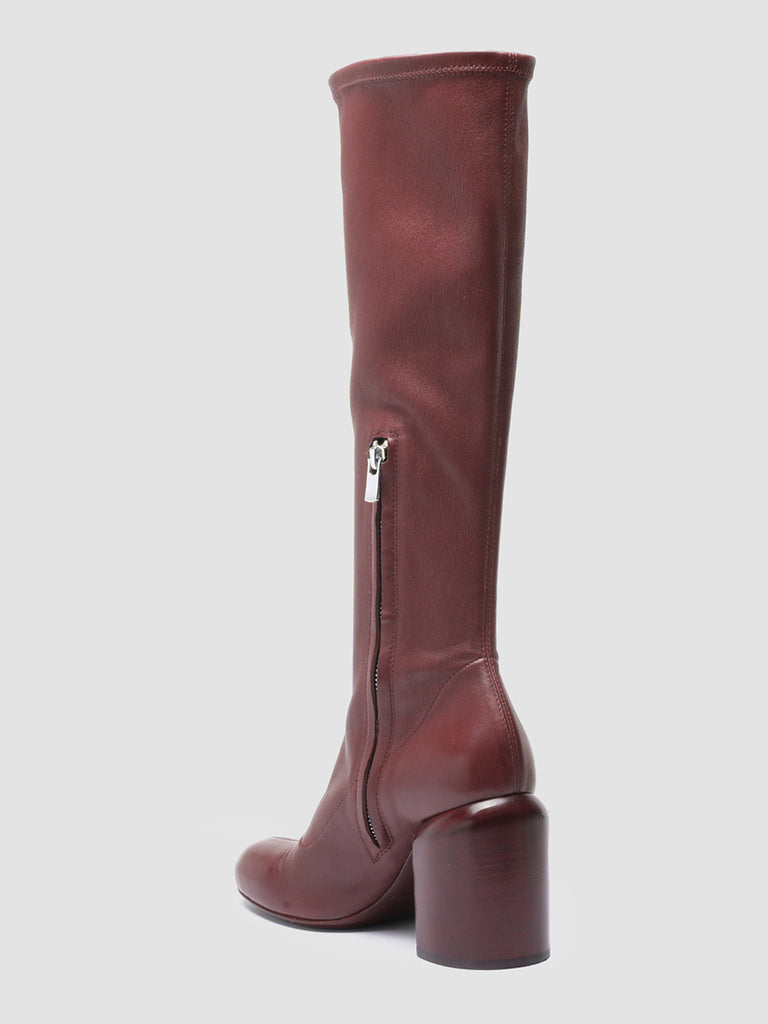 ESTHER 005 - Burgundy Nappa Leather Boots Women Officine Creative - 4