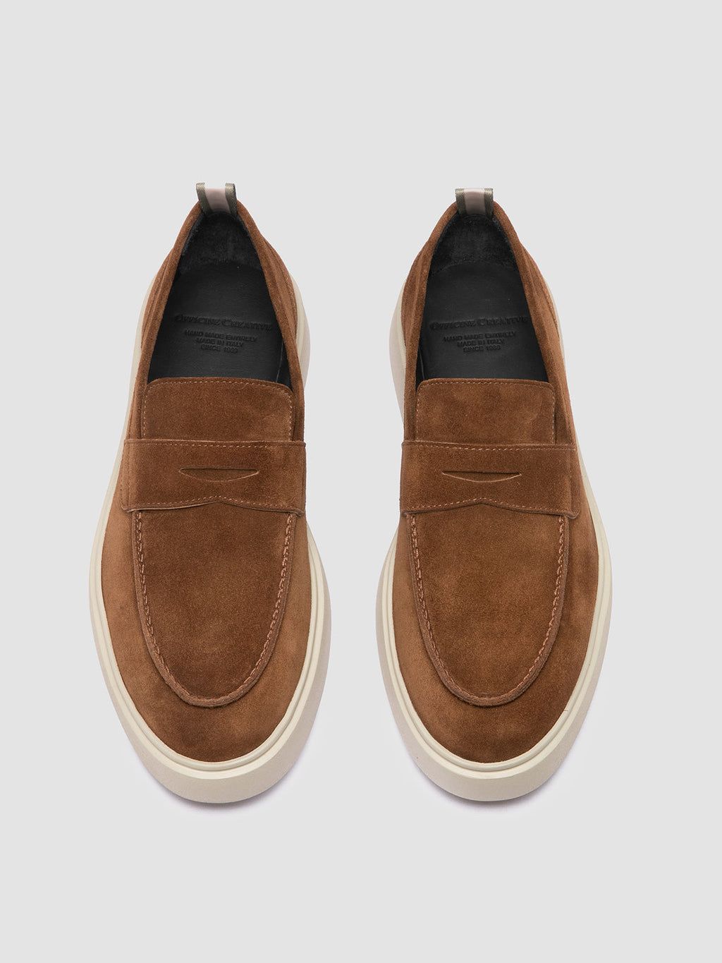 FRAME 001 - Brown Suede Penny Loafers