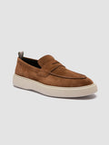 FRAME 001 - Brown Suede Penny Loafers