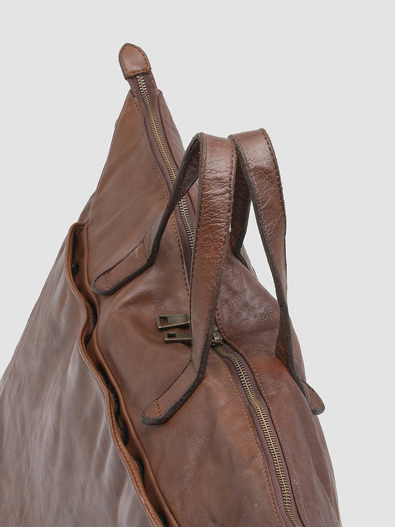 HELMET 26 - Brown Leather Tote Bag