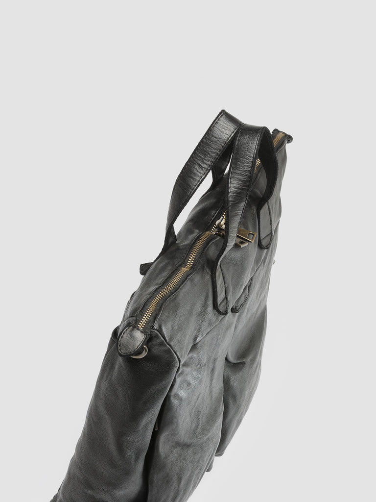 HELMET 27 - Black Leather Tote Bag