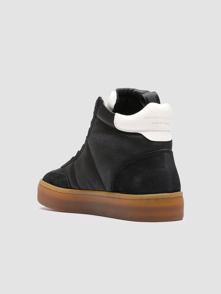 KOMBINED 102 - Black Leather Sneakers Latex Sole Women Officine Creative - 4