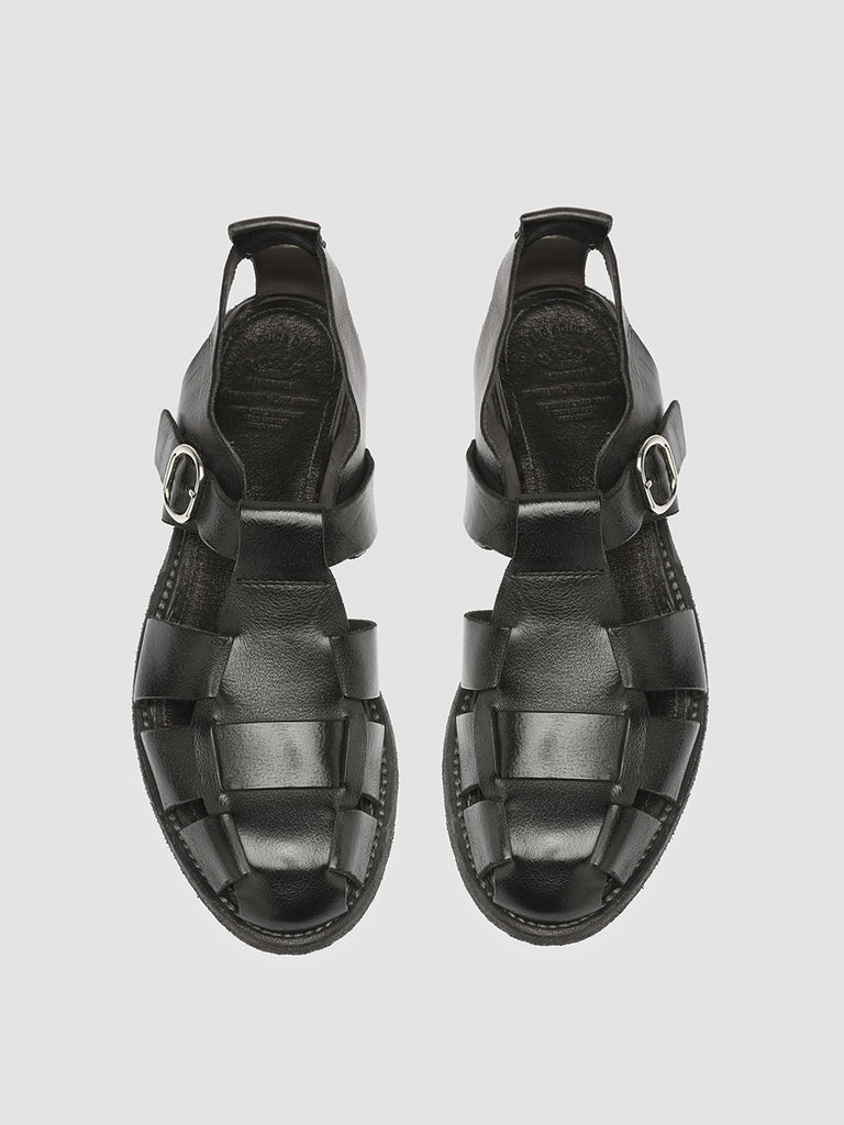 LEXIKON 536 - Black Leather Sandals