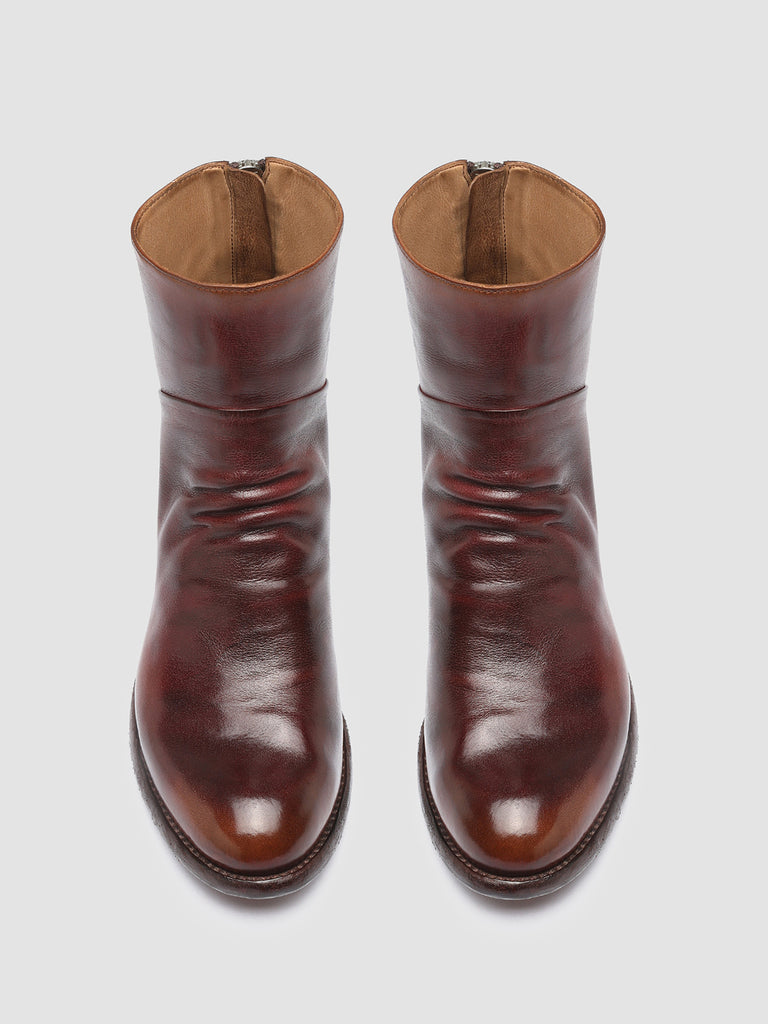 LISON 047 - Brown Leather Ankle Boots