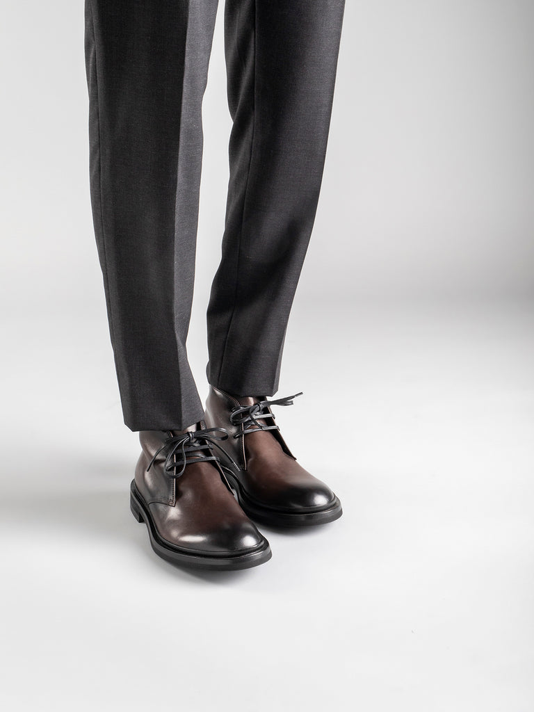 MAJOR 007 -  Brown Leather Chukka Boots Men Officine Creative - 6