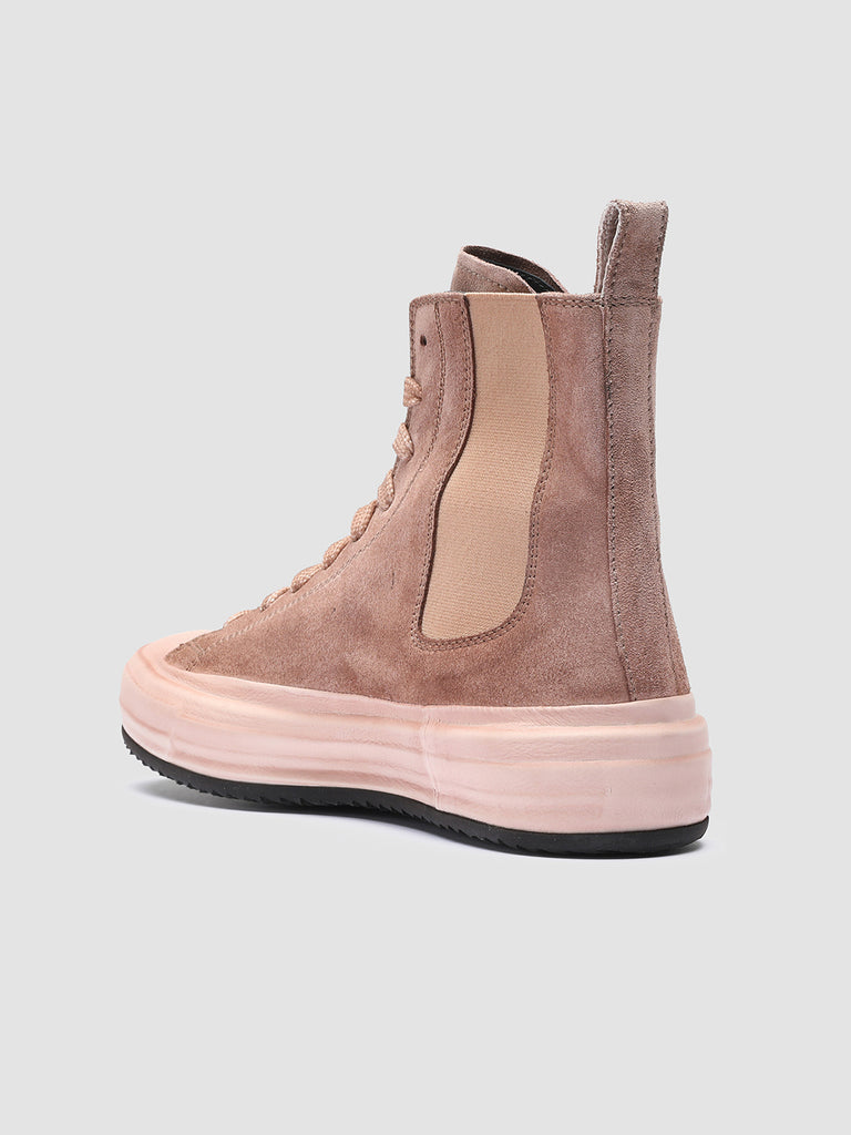 MES 106 - Pink Suede High-Top Sneakers Women Officine Creative - 4