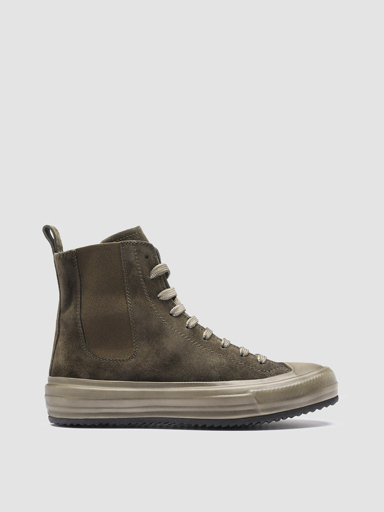 MES 106 - Green Suede High-Top Sneakers Women Officine Creative - 1