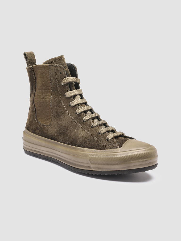 MES 106 - Green Suede High-Top Sneakers Women Officine Creative - 3