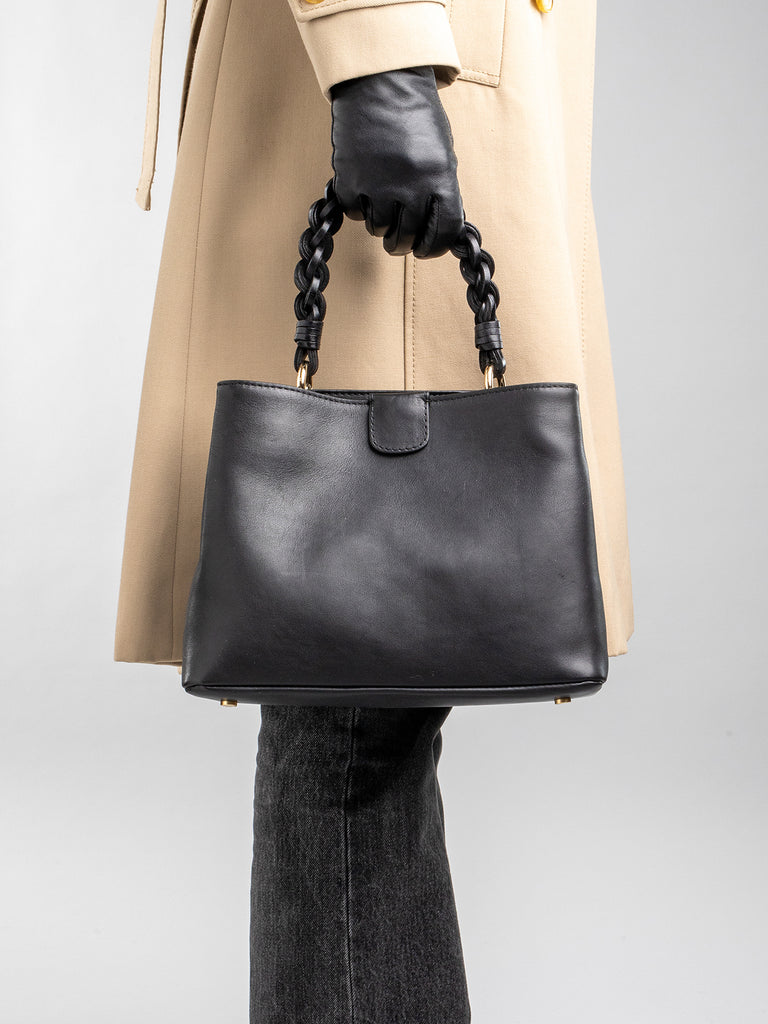 NOLITA WOVEN 220 - Black  Nappa Leather Hand Bag  Officine Creative - 6