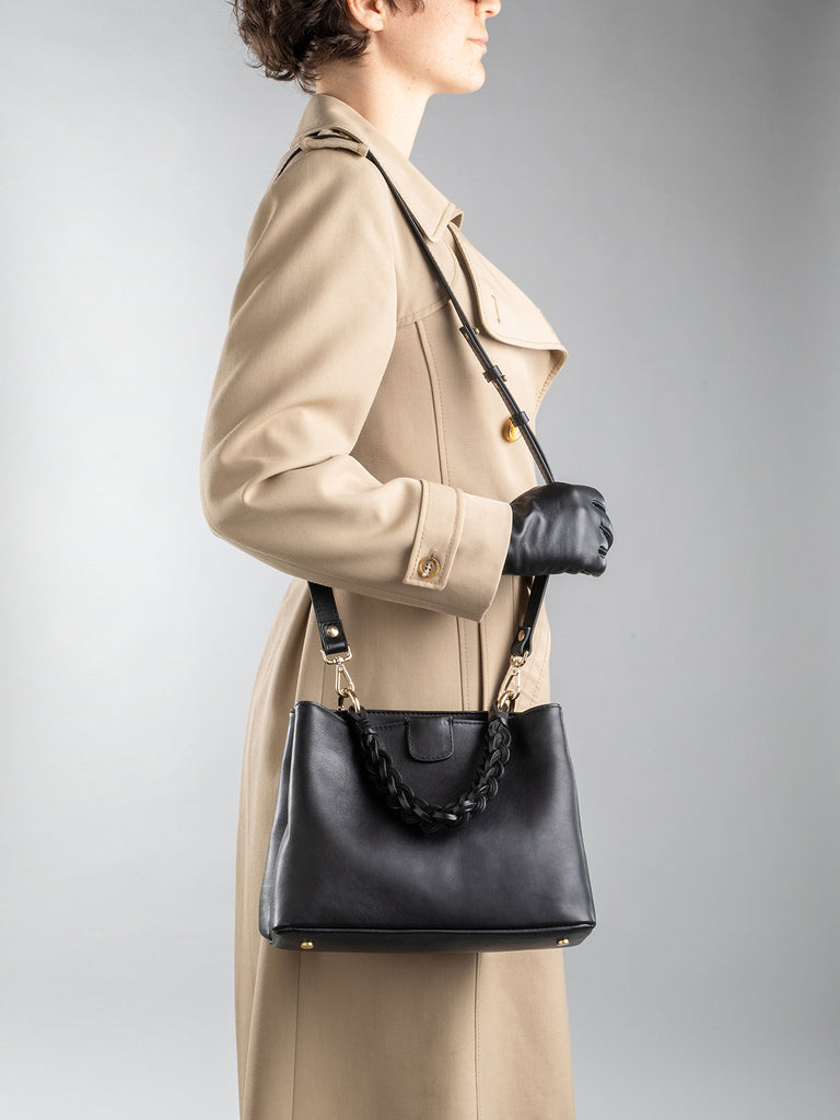 NOLITA WOVEN 220 - Black  Nappa Leather Hand Bag  Officine Creative - 7