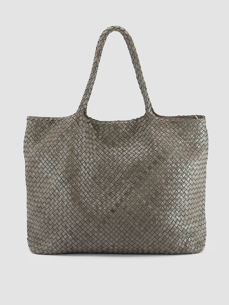 OC CLASS 35 Woven - Taupe Leather Tote Bag  Officine Creative - 1