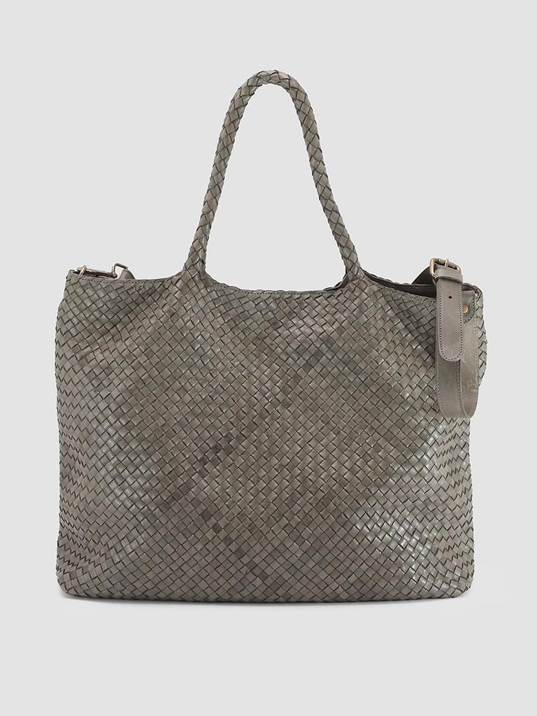 OC CLASS 35 Woven - Taupe Leather Tote Bag  Officine Creative - 4