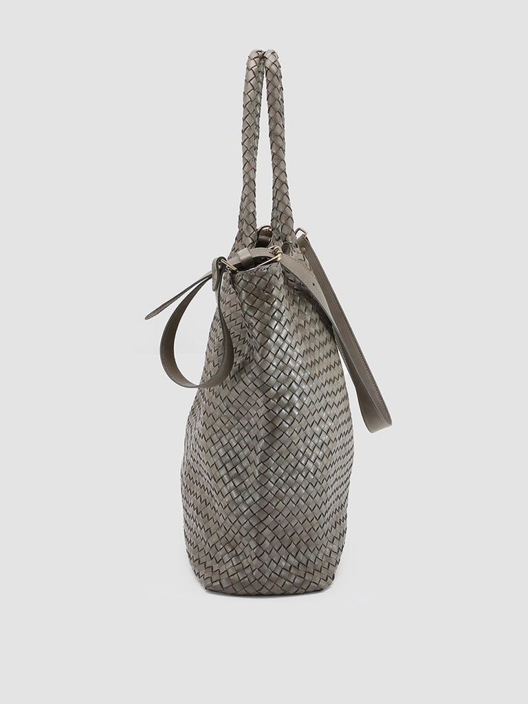 OC CLASS 35 Woven - Taupe Leather Tote Bag  Officine Creative - 5