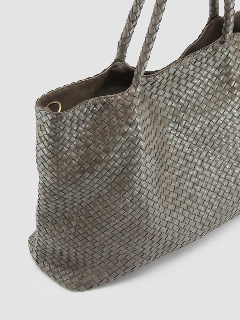 OC CLASS 35 Woven - Taupe Leather Tote Bag  Officine Creative - 2