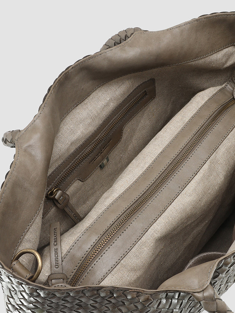 OC CLASS 35 Woven - Taupe Leather Tote Bag  Officine Creative - 7