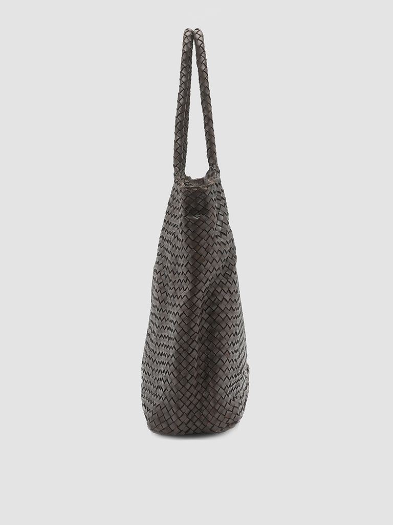 OC CLASS 35 - Brown Woven Leather Tote Bag  Officine Creative - 5
