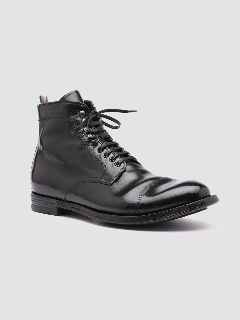 ANATOMIA 016 - Black Leather Ankle Boots Men Officine Creative - 3