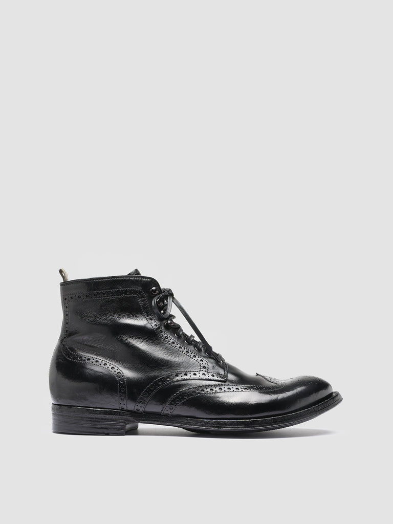 ANATOMIA 051 - Black Leather Ankle Boots Men Officine Creative - 1