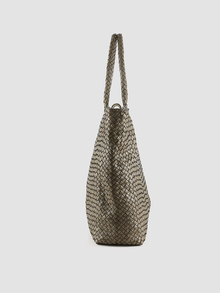 OC CLASS 35 Woven - Green Leather Tote Bag  Officine Creative - 2
