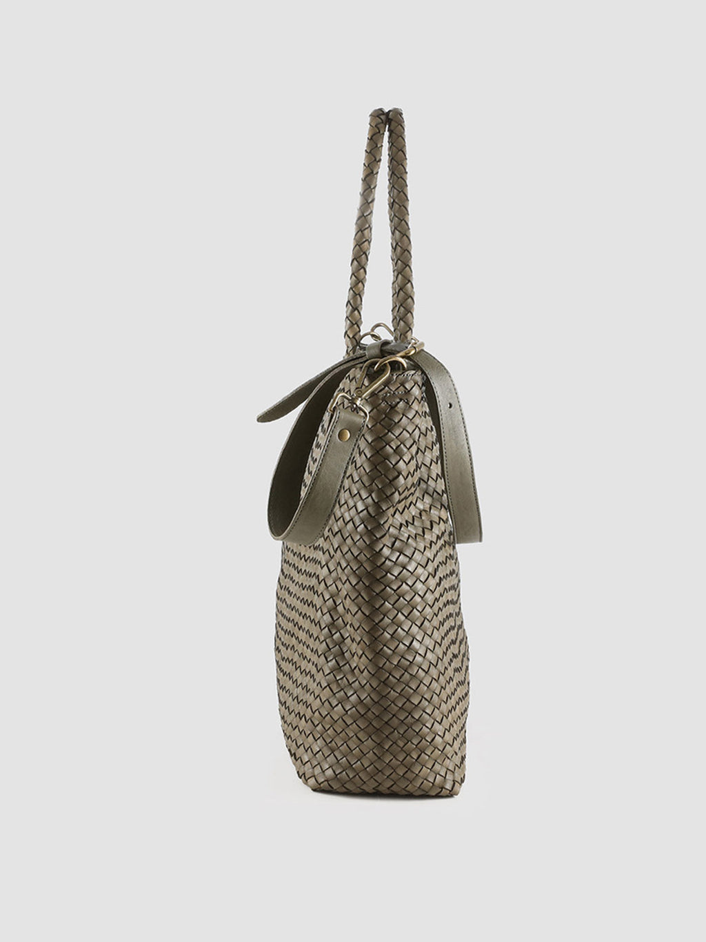 OC CLASS 35 Woven - Green Leather Tote Bag  Officine Creative - 4