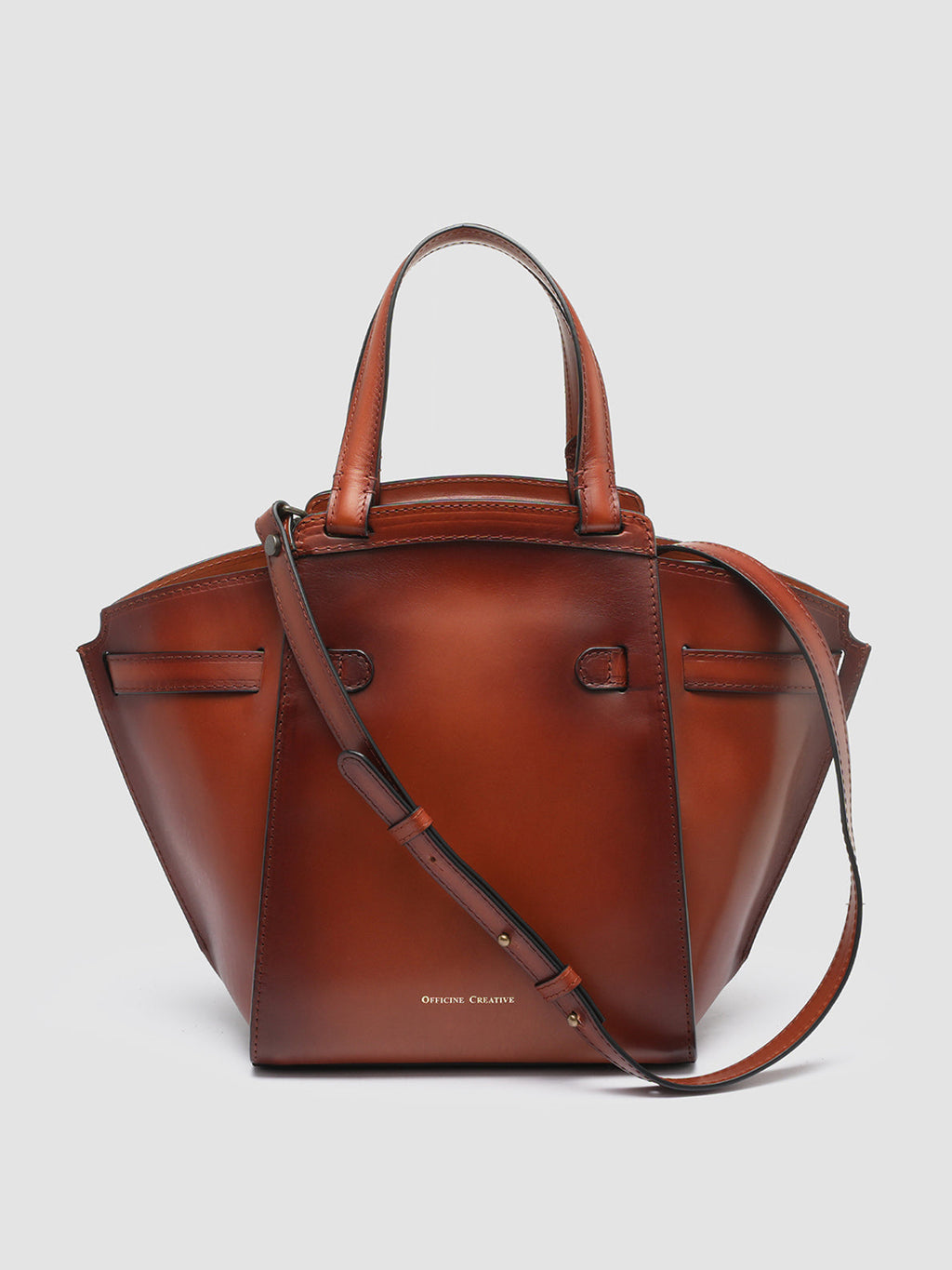 SADDLE 07 - Brown Leather Tote Bag  Officine Creative - 3