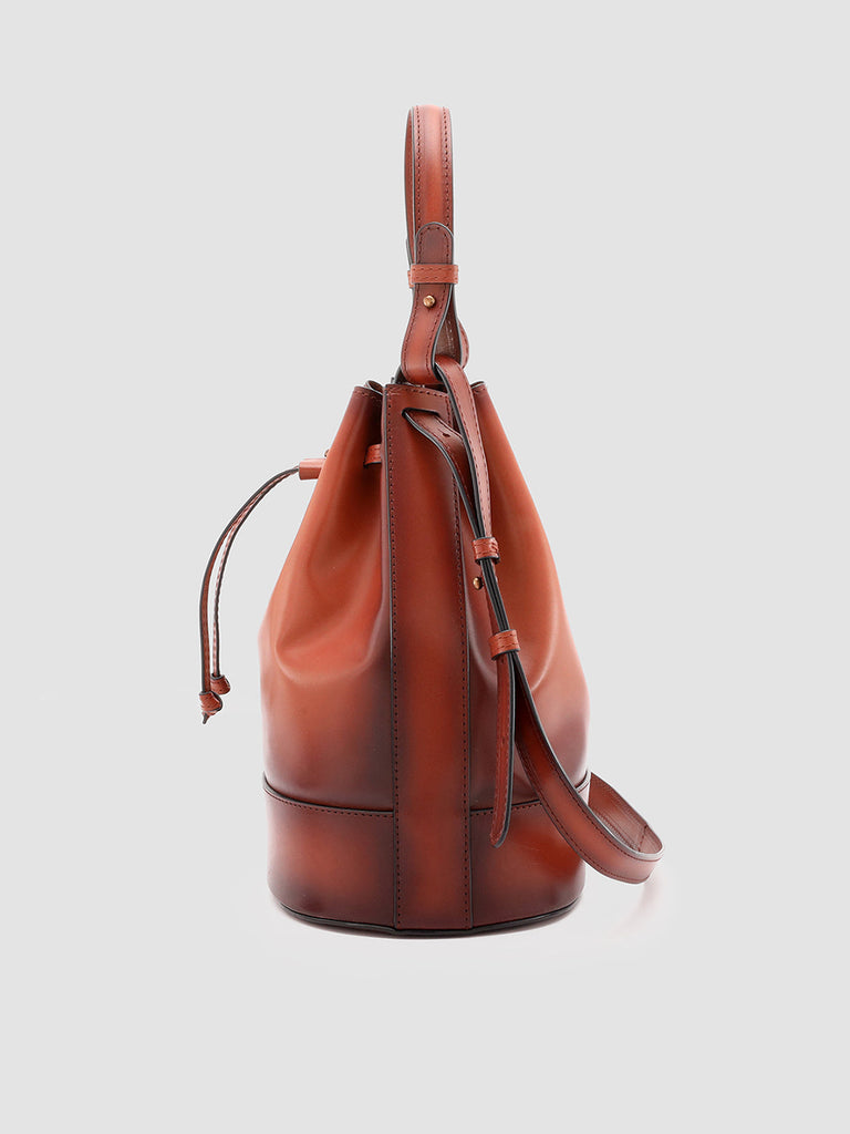 SADDLE 08 - Brown Leather Bucket Bag  Officine Creative - 4