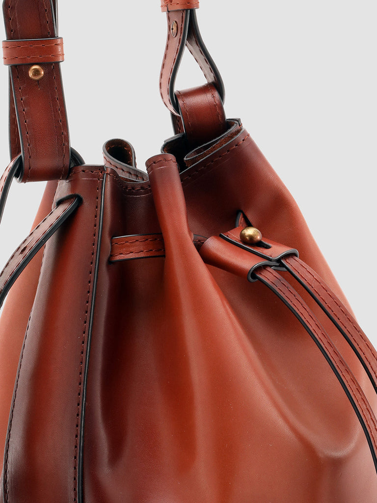 SADDLE 08 - Brown Leather Bucket Bag  Officine Creative - 2