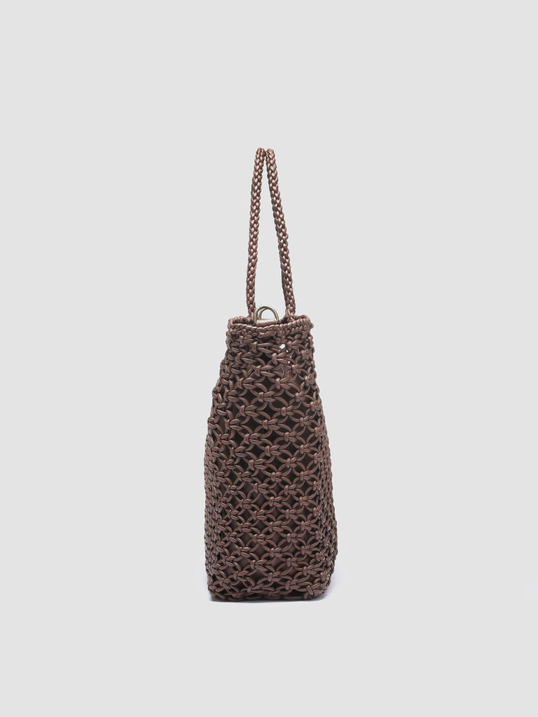 SUSAN 02 Macramè - Brown Leather tote bag  Officine Creative - 5